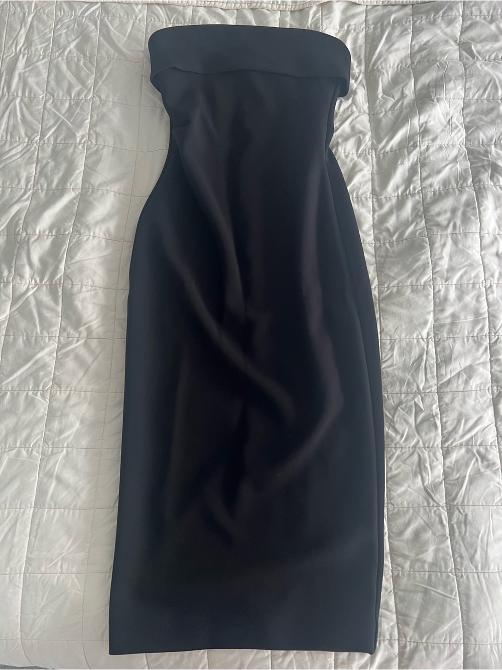 Babaton Black Strapless Column Dress